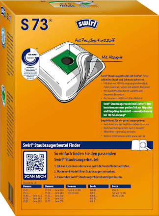 Stofzuigerzakken S73 AirSpace, 4 stuks