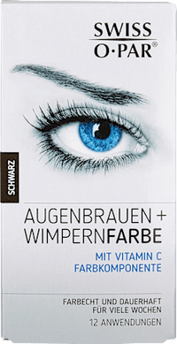 Wenkbrauwen- en wimperverf zwart, 1 stuk