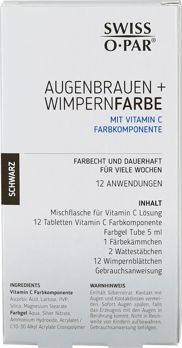 Wenkbrauwen- en wimperverf zwart, 1 stuk