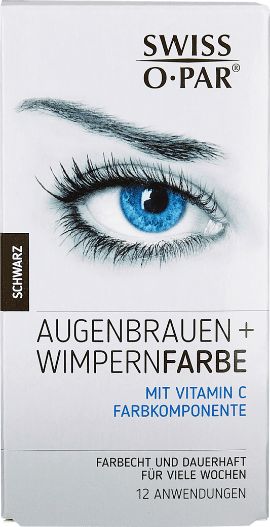 Wenkbrauwen- en wimperverf zwart, 1 stuk