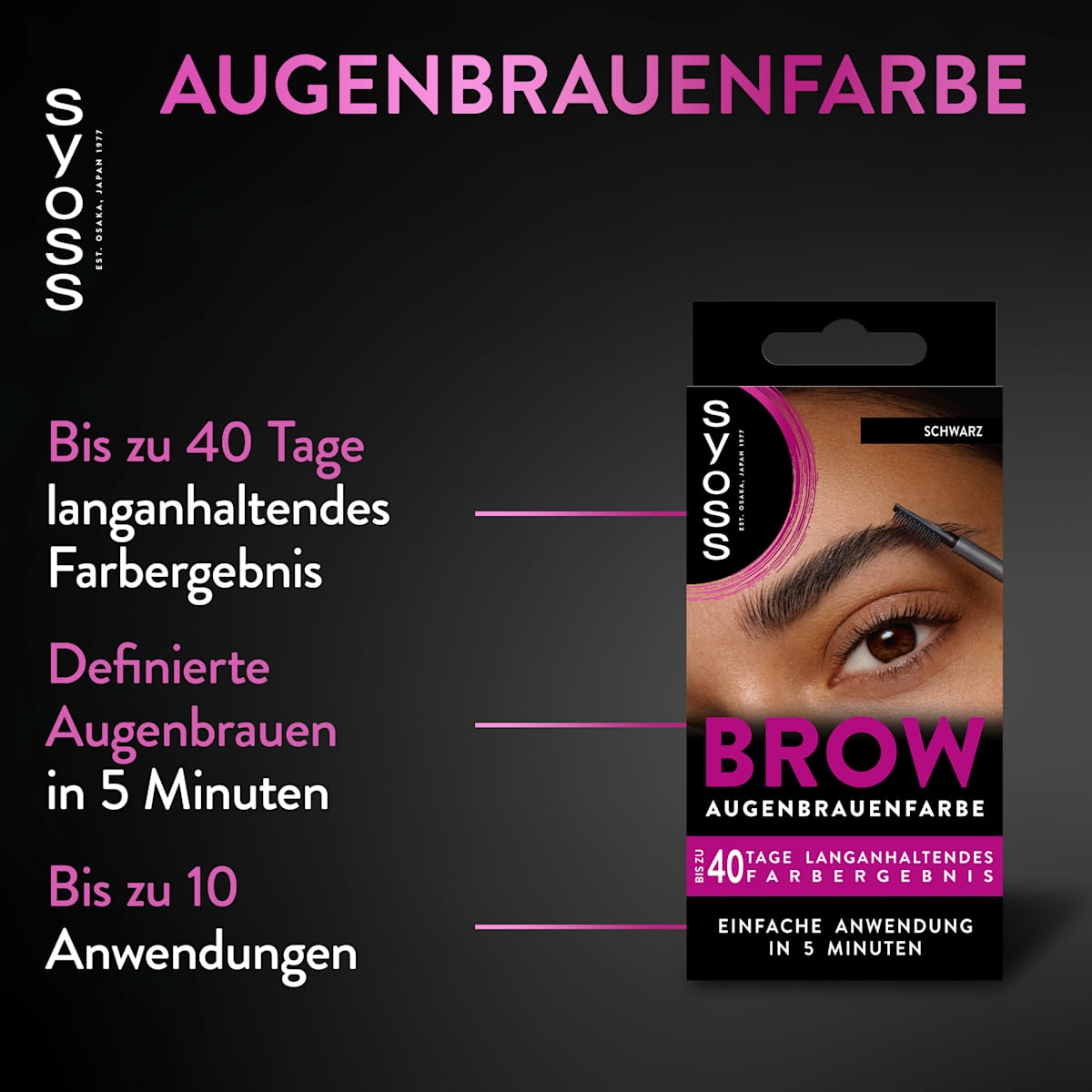 Wenkbrauwkleur zwart 1-1, 17 ml