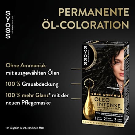 Syoss Oleo Intense Haarfarbe 1_10 Intensives Schwarz, 1 St