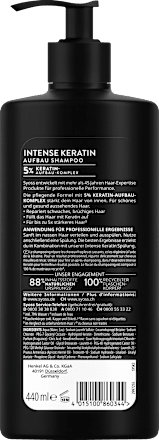 Shampoo Intense Keratin, 440 ml