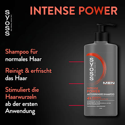 Shampoo Men Intense Power, 440 ml