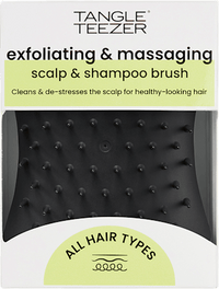 Hoofdmassageborstel Scalp Exfoliator &amp; Massager zwart, 1 stuk