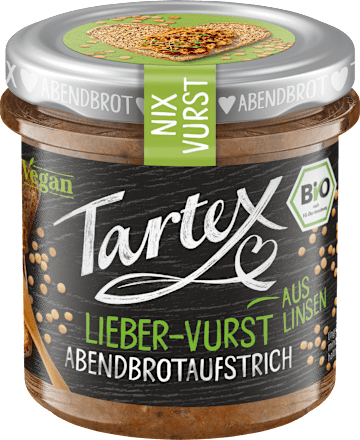 Brotaufstrich, Leberwurst aus Linsen, 135 g Tartex