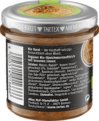 Brotaufstrich, Leberwurst aus Linsen, 135 g Tartex