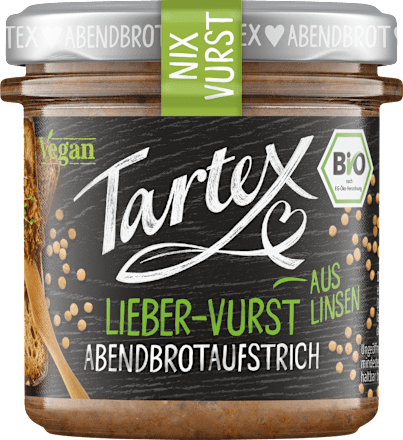 Brotaufstrich, Leberwurst aus Linsen, 135 g Tartex