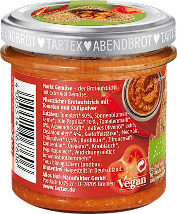 Brotaufstrich, Scharfe Tomate, 135 g