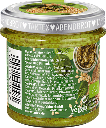 Brotaufstrich, Spinat Pinienkerne, 135 g