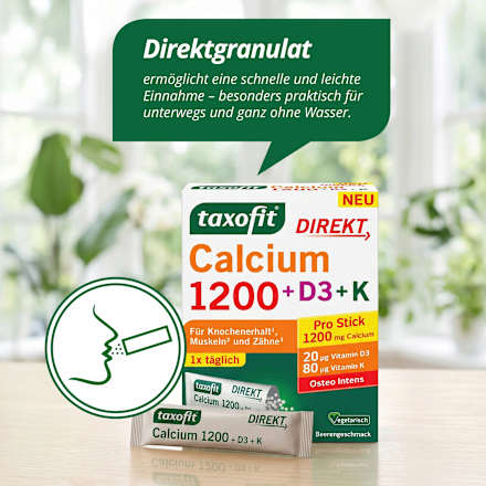 Calcium direkt 1200 + D3 + K Sticks 20 St, 90 g