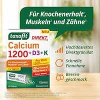 Calcium direkt 1200 + D3 + K Sticks 20 St, 90 g
