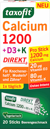 Calcium direkt 1200 + D3 + K Sticks 20 St, 90 g