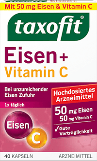 IJzer + Vitamine C Capsules, 40 stuks