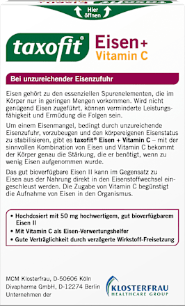 IJzer + Vitamine C Capsules, 40 stuks