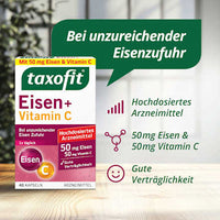 Eisen + Vitamin C Kapseln, 40 St