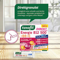 Energie B12 500 + D3 + C Direktgranulat 20 St, 34 g