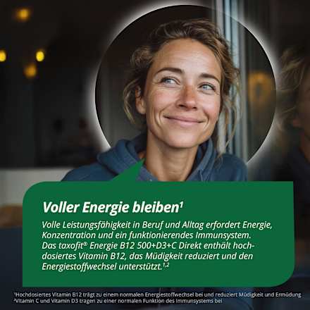 Energie B12 500 + D3 + C Direktgranulat 20 St, 34 g