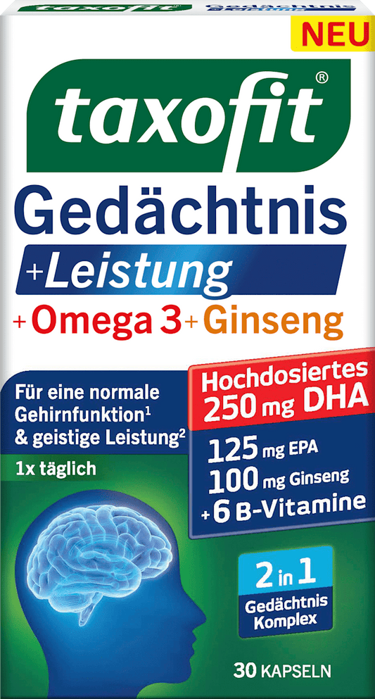 taxofit Gedächtnis + Leistung Kapseln, 31,2 g
