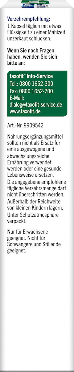 taxofit Gedächtnis + Leistung Kapseln, 31,2 g