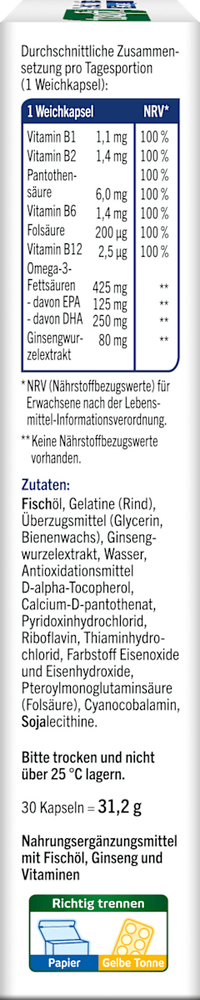 taxofit Gedächtnis + Leistung Kapseln, 31,2 g