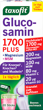 Glucosamin 1700 + MSM + Magnesium Sticks 20 St, 80 g