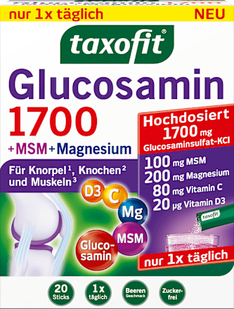 Glucosamine 1700 + MSM + Magnesium Sticks 20 stuks, 80 g