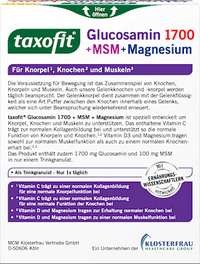 Glucosamin 1700 + MSM + Magnesium Sticks 20 St, 80 g