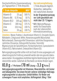 Immune + Energy Drinking Ampullen Immune Cure 7 stuks, 83,8 g