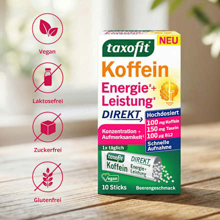 Koffein Energie + Leistung Direkt Sticks 10 St, 20 g