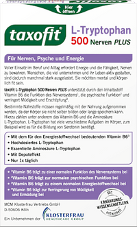 L-Tryptofaan 500 tabletten, 20 stuks