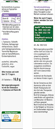 L-Tryptofaan 500 tabletten, 20 stuks