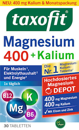 Magnesium 400 + Kalium Tabletten 30 stuks, 63 g