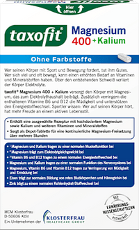 Magnesium 400 + Kalium Tabletten 30 St, 63 g