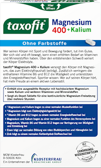 Magnesium 400 + Kalium Tabletten 30 stuks, 63 g
