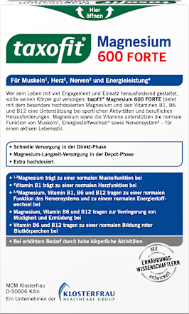 Magnesium 600 Forte Depot Tabletten 30 stuks, 51,2 g