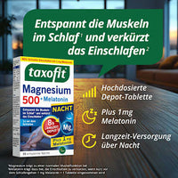 Magnesium Night 500 + Melatonine Tabletten 30 stuks, 47,9 g