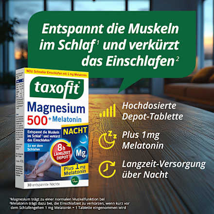 Magnesium Nacht 500 + Melatonin Tabletten 30 St, 47,9 g