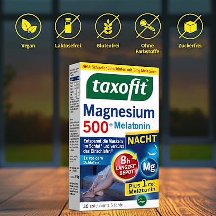 Magnesium Night 500 + Melatonine Tabletten 30 stuks, 47,9 g