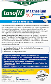 Magnesium Nacht 500 + Melatonin Tabletten 30 St, 47,9 g