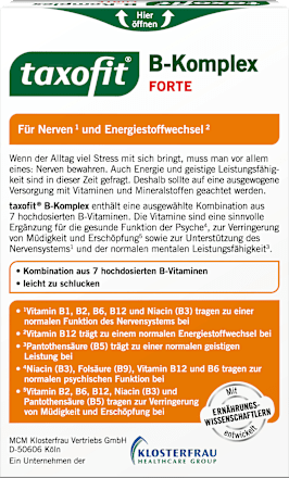 Vitamine B-complex tabletten 40 stuks, 7,4 g