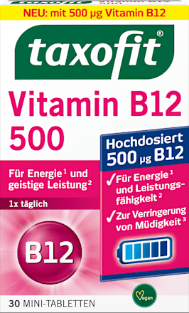 Vitamine B12 500 minitabletten 30 stuks, 4,7 g