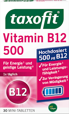 Vitamine B12 500 minitabletten 30 stuks, 4,7 g