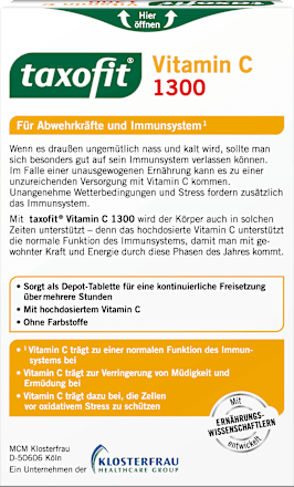 Vitamine C 1300 tabletten 30 stuks, 56,9 g