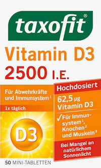 Vitamine D3 2500 IE tabletten 50 stuks, 7,7 g