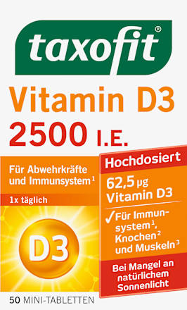 Vitamine D3 2500 IE tabletten 50 stuks, 7,7 g