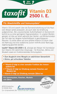 Vitamine D3 2500 IE tabletten 50 stuks, 7,7 g