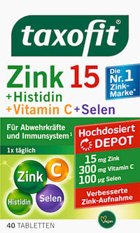 Zink + Histidine + Vitamine C + Selenium Tabletten 40 stuks, 31,2 g