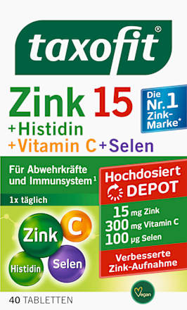 Zink + Histidine + Vitamine C + Selenium Tabletten 40 stuks, 31,2 g