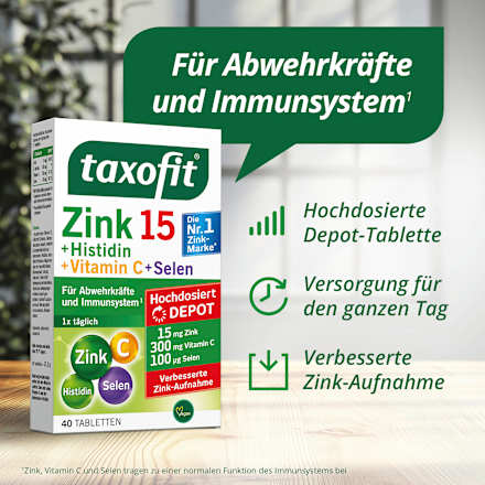 Zink+ Histidin + Vitamin C + Selen Tabletten 40 St, 31,2 g